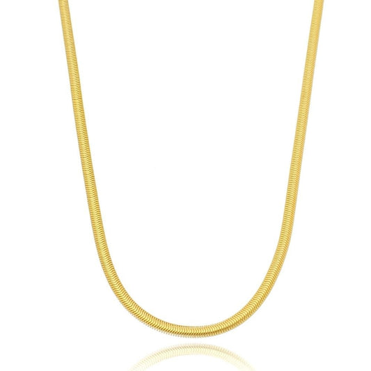 Necklace Fine 2mm Snake Chain 18K Gold-Plated in 18K gold-plated – Meiva necklace