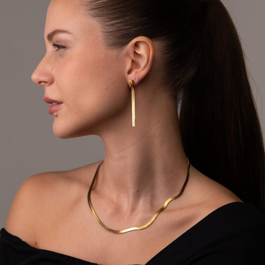 Necklace Golden Snake Mesh 18K Gold-Plated in 18K gold-plated – Meiva necklace view 2