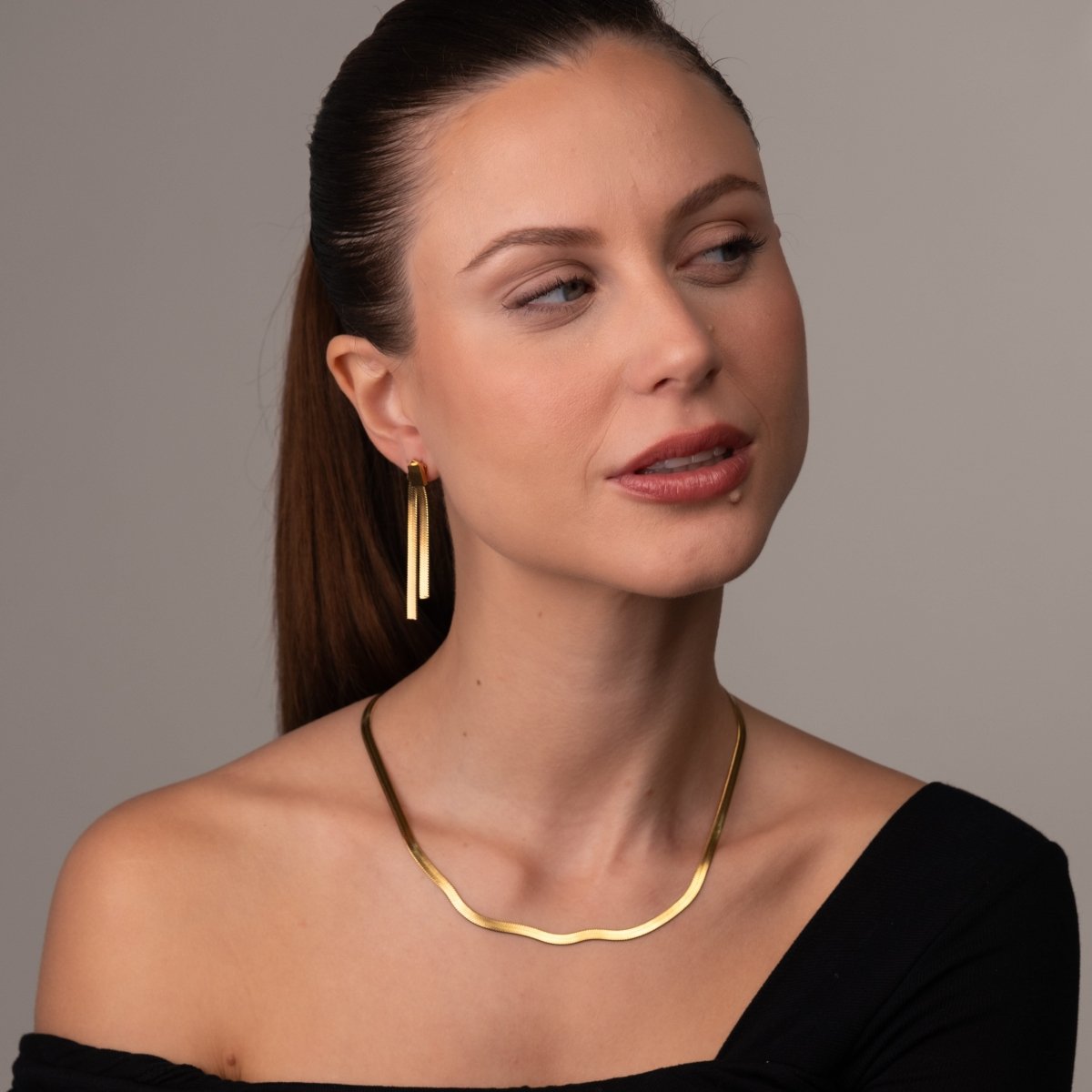 Necklace Golden Snake Mesh 18K Gold-Plated in 18K gold-plated – Meiva necklace view 4