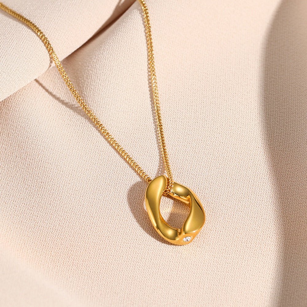 Necklace Link Pendant 18K Gold-Plated in 18K gold-plated – Meiva necklace view 3