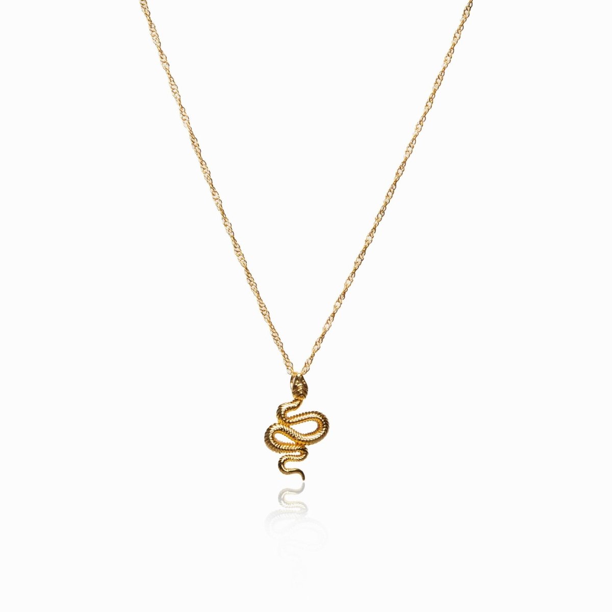 Necklace Snake Pendant 18K Gold-Plated in 18K gold-plated – Meiva necklace