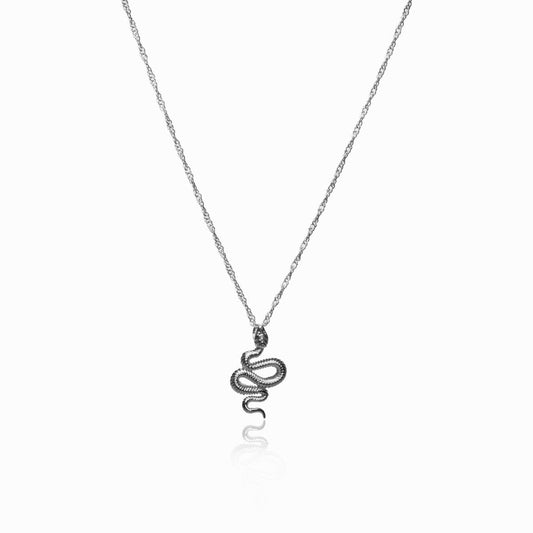 Necklace Snake Pendant Silver – Meiva necklace