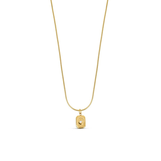 Women's Stainless Steel 18K Gold-Plated Necklace – Shine Pendant – Meiva necklace