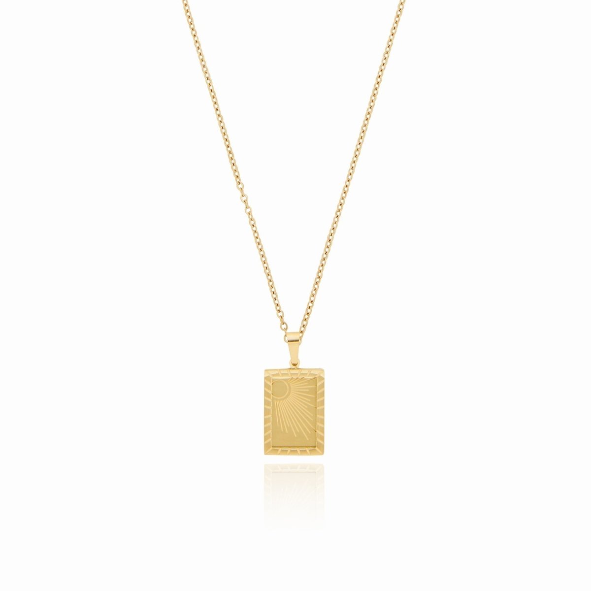 Necklace Sunrise with Sunrise Pendant 18K Gold-Plated in 18K gold-plated – Meiva necklace