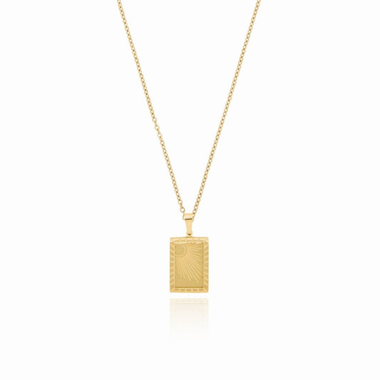 Necklace Sunrise with Sunrise Pendant 18K Gold-Plated in 18K gold-plated – Meiva necklace
