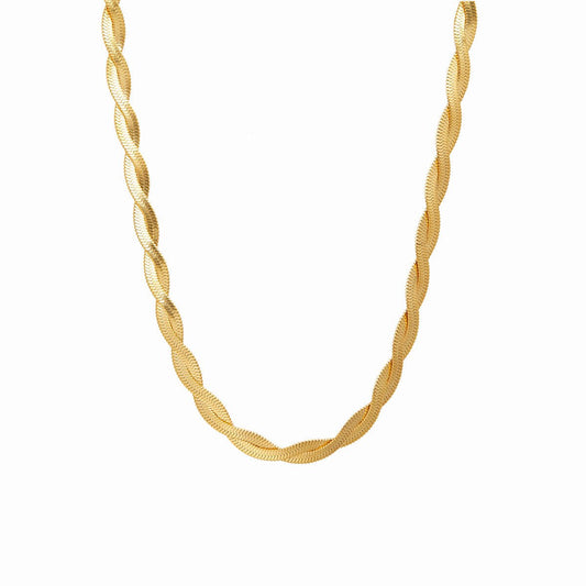 Necklace Twist 18K Gold-Plated in 18K gold-plated – Meiva necklace
