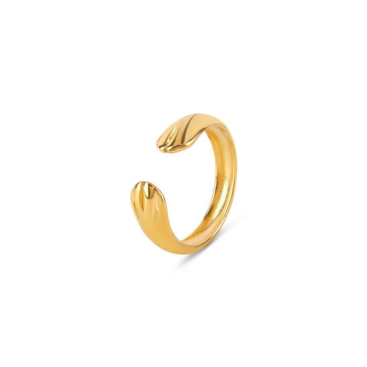 Ring Embrace Adjustable 18K Gold Plated in 18K gold-plated – Meiva ring
