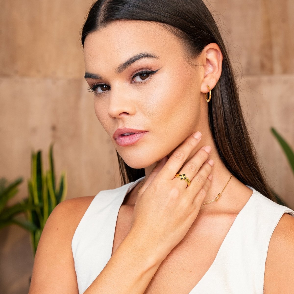 Ring Adjustable Blossom 18K Gold-Plated in 18K gold-plated – Meiva ring view 5