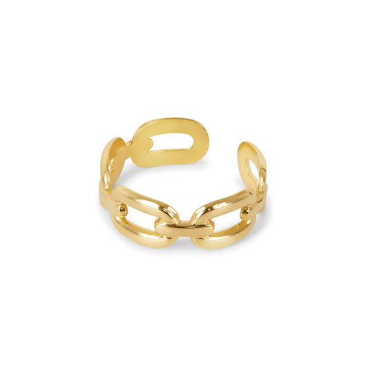 Ring Adjustable Link 18K Gold Plated in 18K gold-plated – Meiva ring