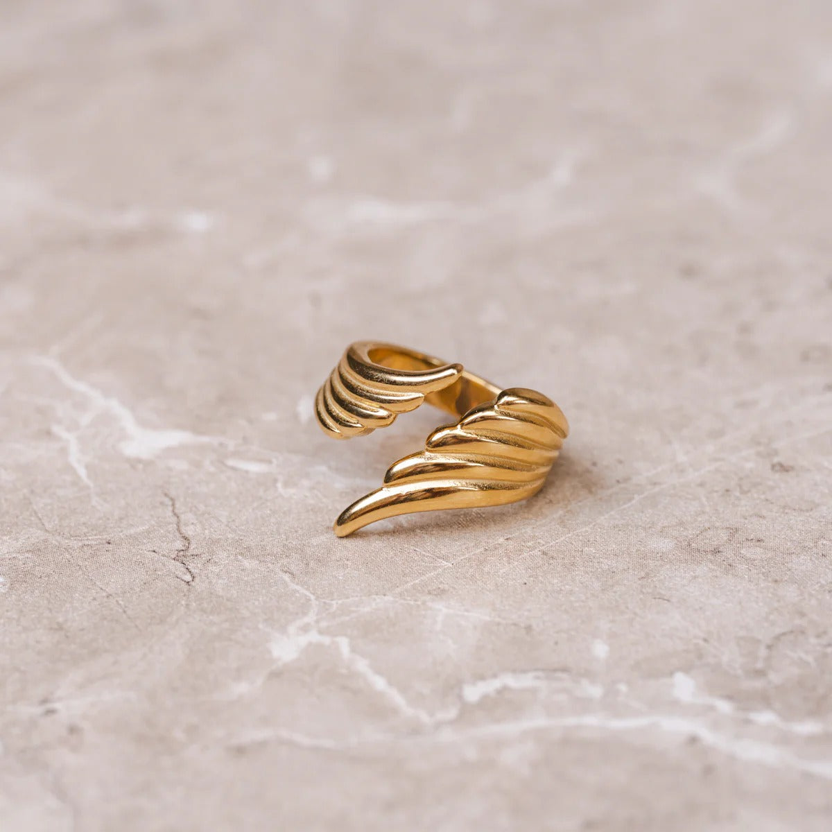 Ring Wings of Freedom Adjustable 18K Gold Plated in 18K gold-plated – Meiva ring view 2