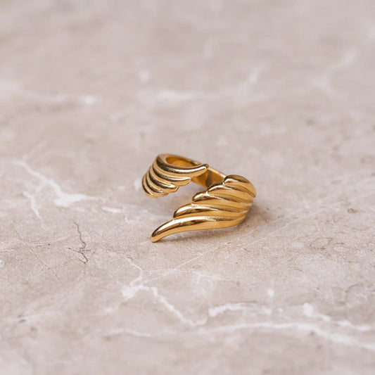 Ring Wings of Freedom Adjustable 18K Gold Plated in 18K gold-plated – Meiva ring view 2