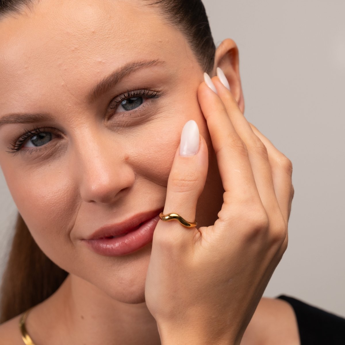 Ring Aspen Gold Plated 18K in 18K gold-plated – Meiva ring view 3