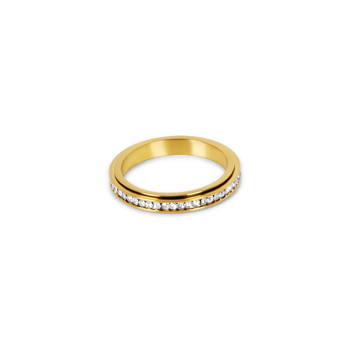 Ring Rotating Brilliant Gold Plated 18K in 18K gold-plated – Meiva ring