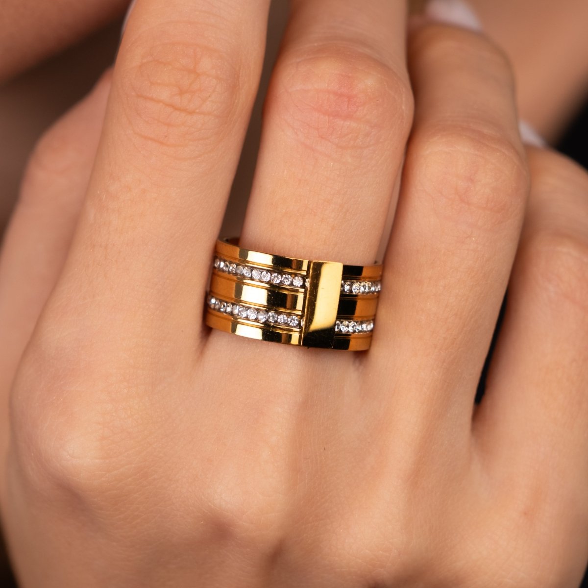 Ring Caviar Stack 18K Gold Plated in 18K gold-plated – Meiva ring view 5