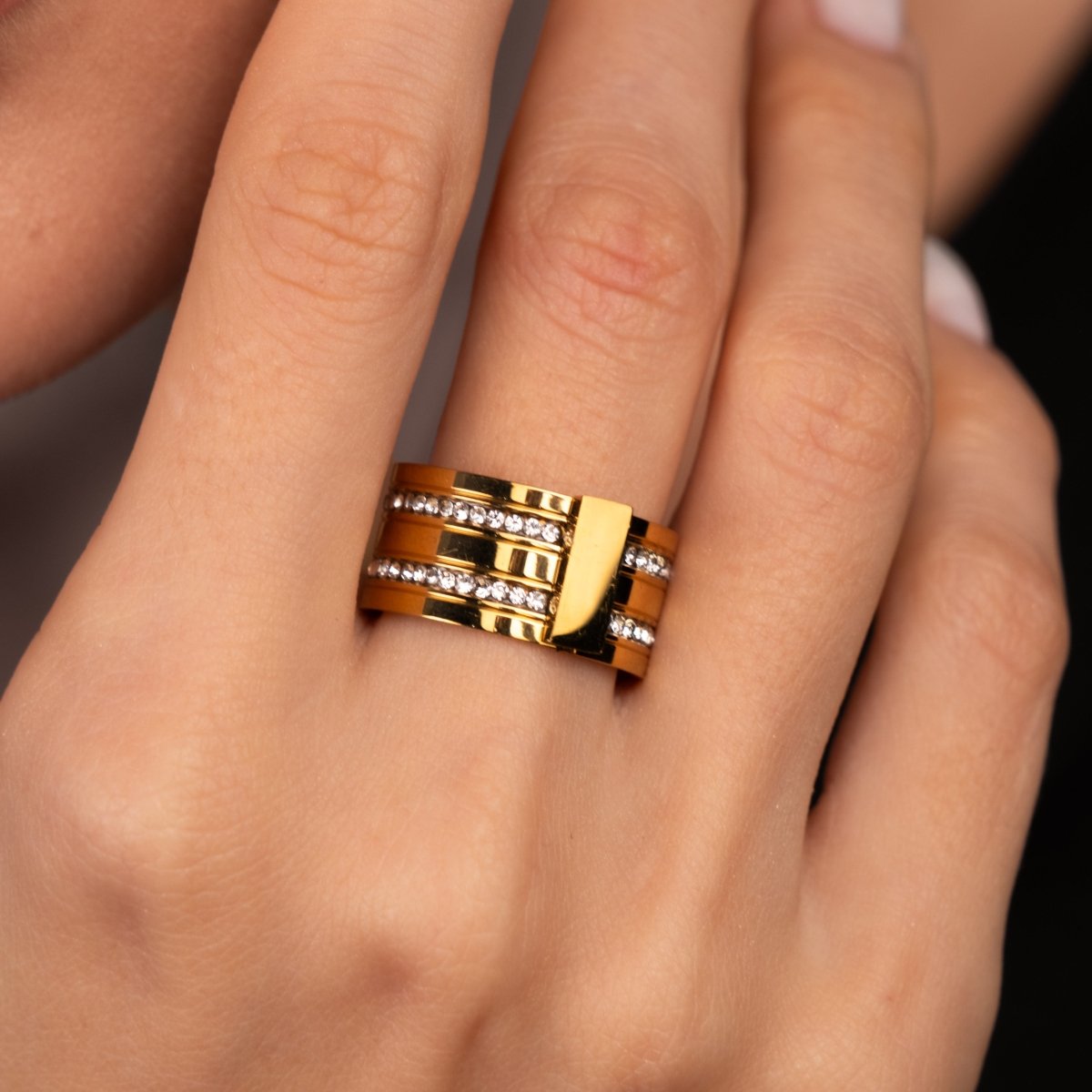 Ring Caviar Stack 18K Gold Plated in 18K gold-plated – Meiva ring view 6