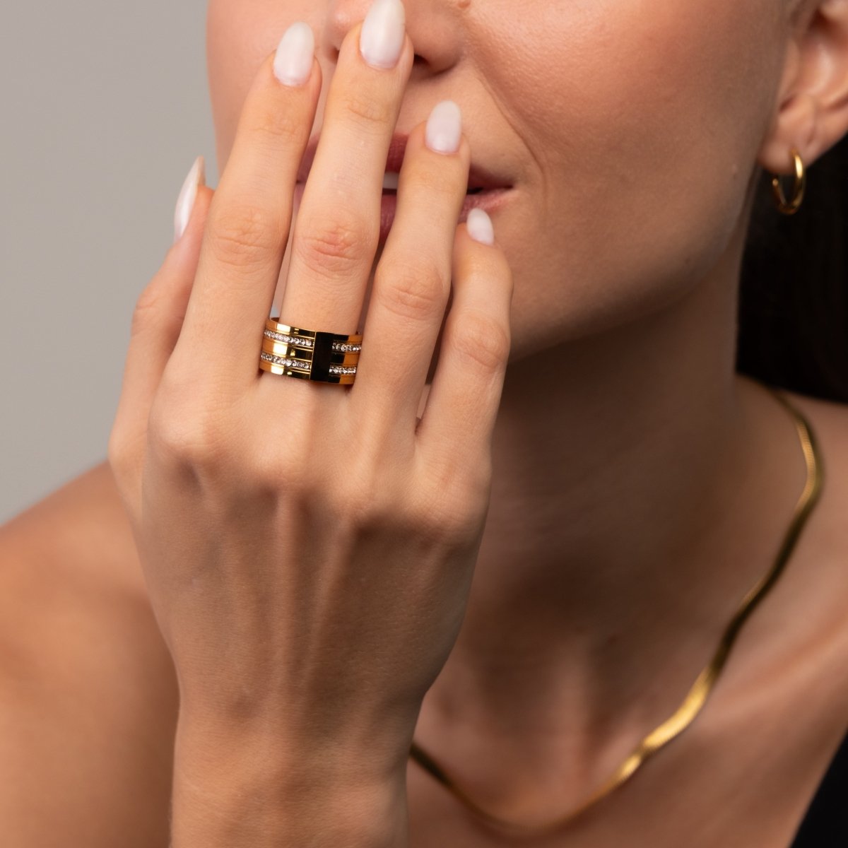 Ring Caviar Stack 18K Gold Plated in 18K gold-plated – Meiva ring view 7