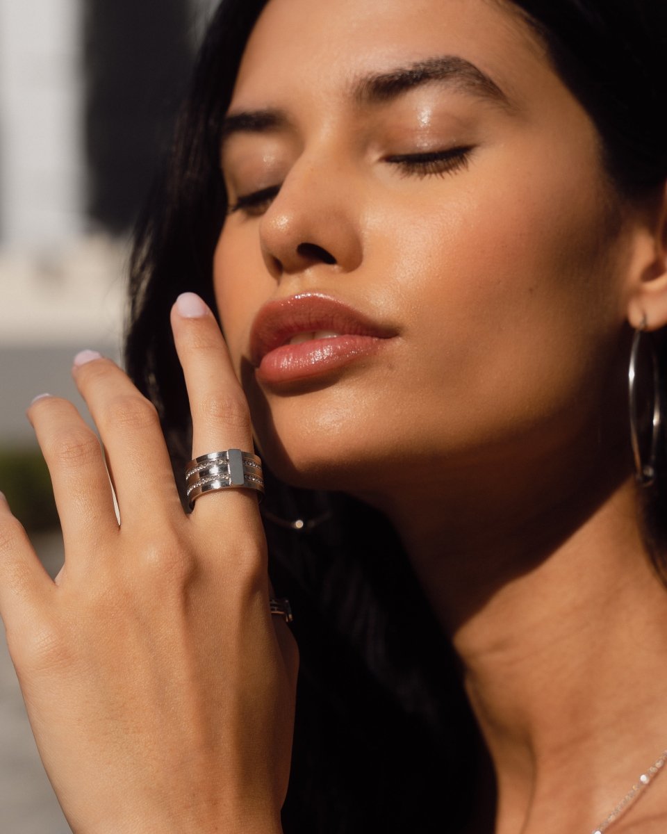 Ring Caviar Stack Silver – Meiva ring view 5