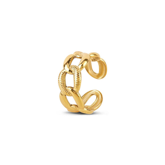 Ring Bold Chain Adjustable 18K Gold Plated in 18K gold-plated – Meiva ring