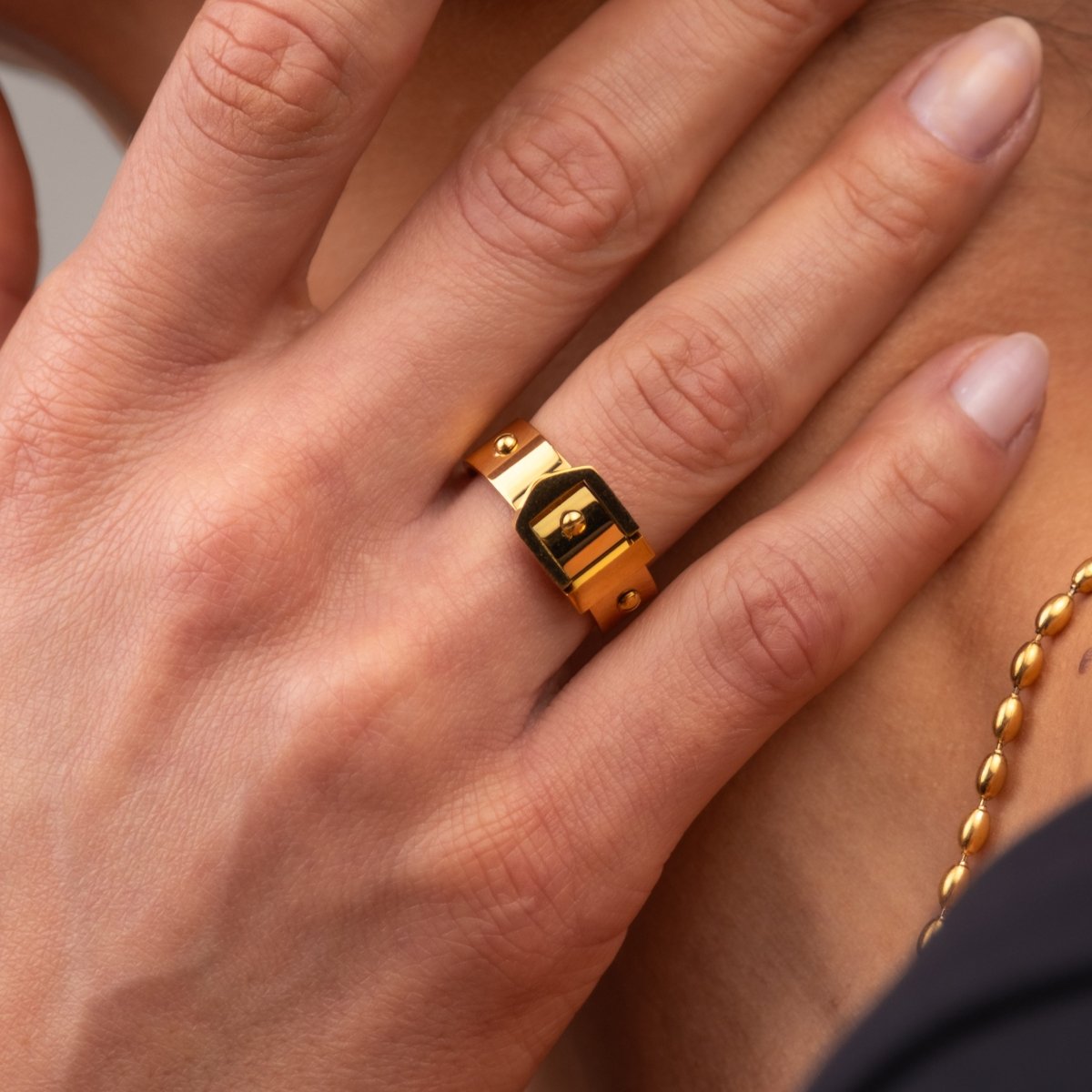 Ring Corset 18K Gold Plated in 18K gold-plated – Meiva ring view 10
