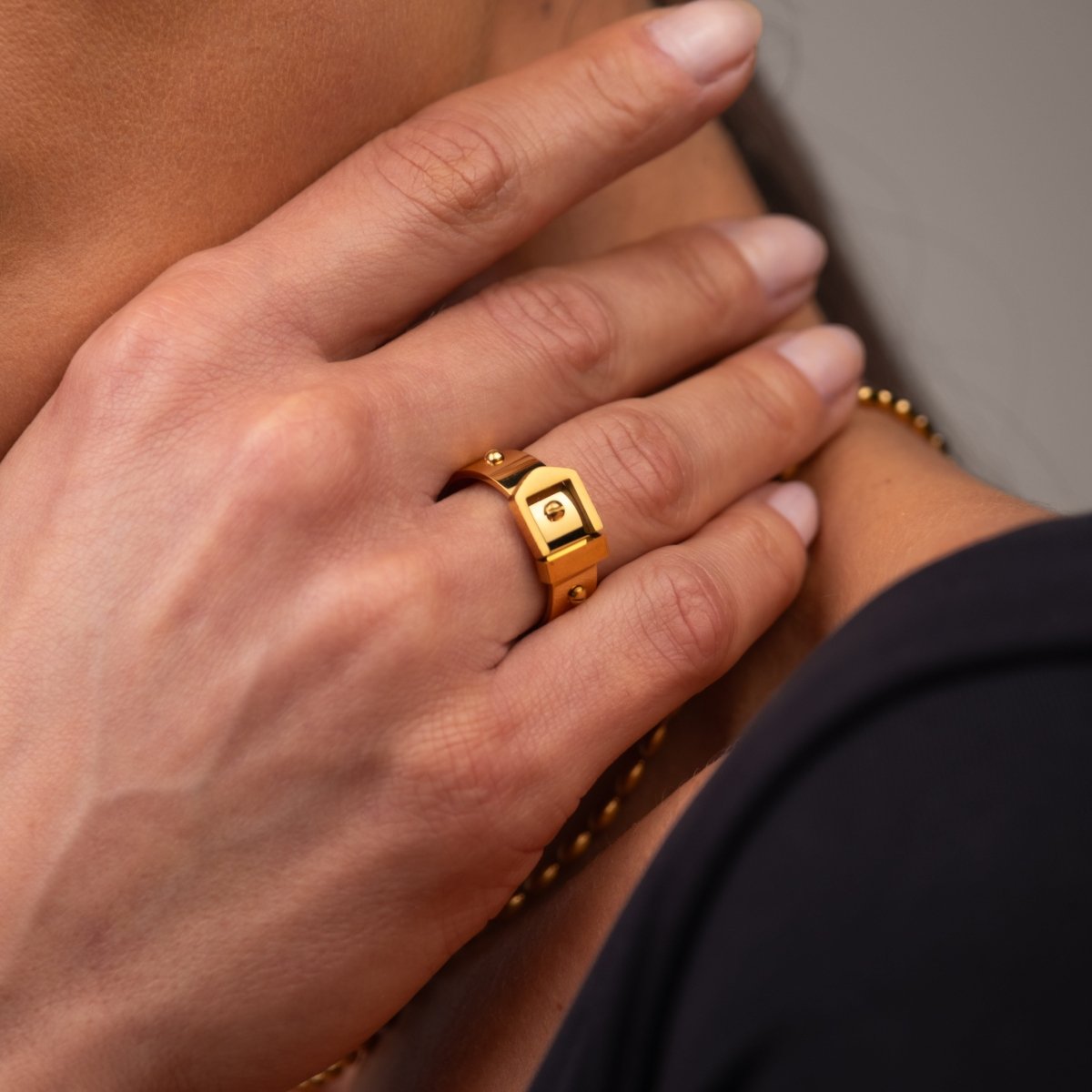 Ring Corset 18K Gold Plated in 18K gold-plated – Meiva ring view 5