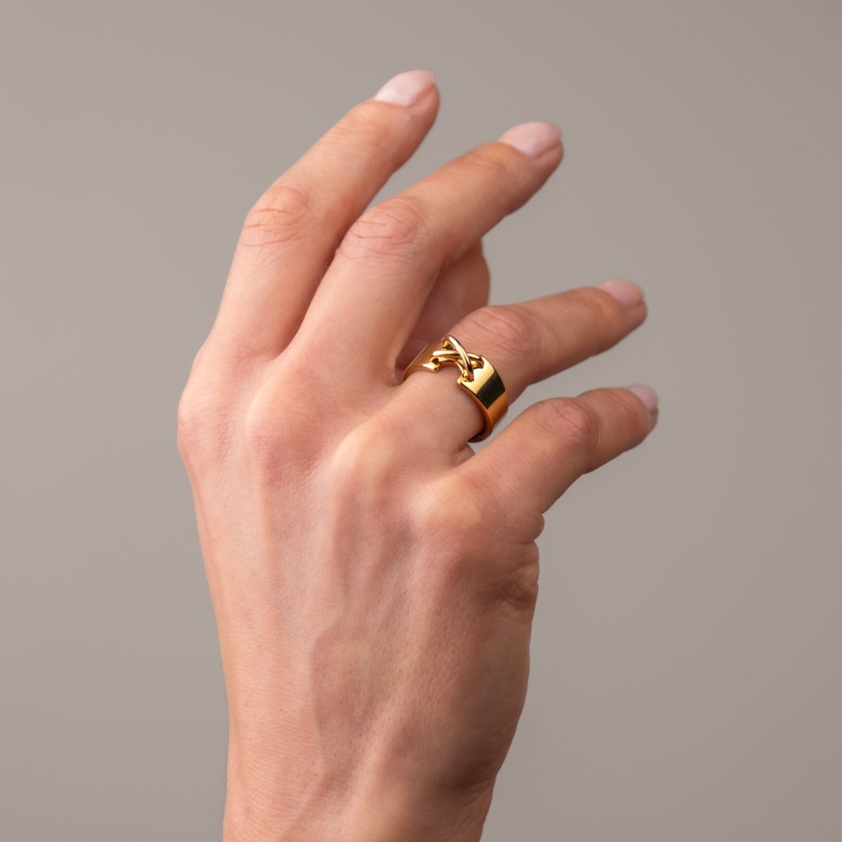 Ring Corset 18K Gold Plated in 18K gold-plated – Meiva ring view 7
