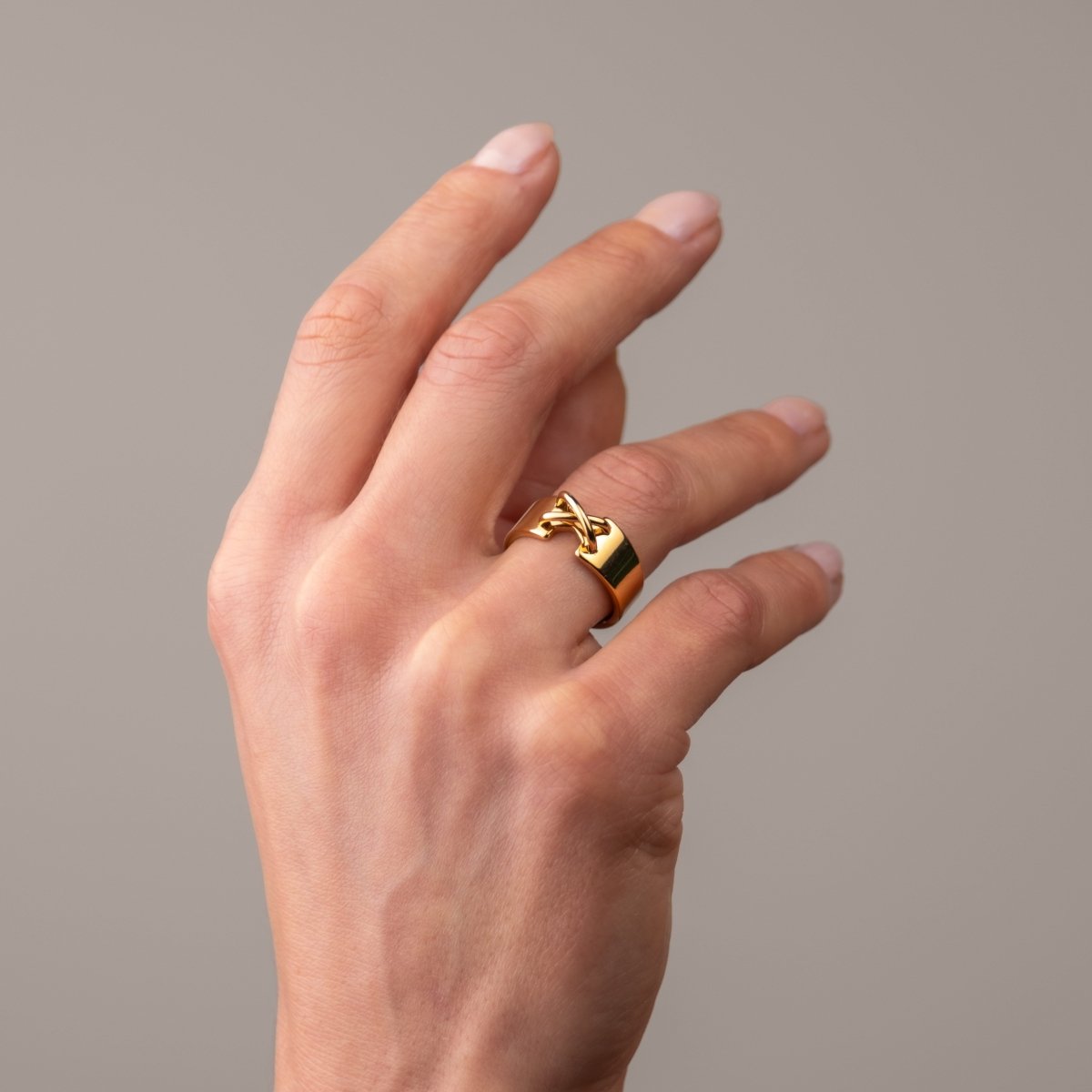 Ring Corset 18K Gold Plated in 18K gold-plated – Meiva ring view 8