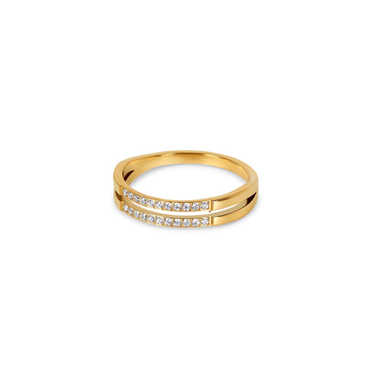 Ring Double Layer 18K Gold-Plated in 18K gold-plated – Meiva ring