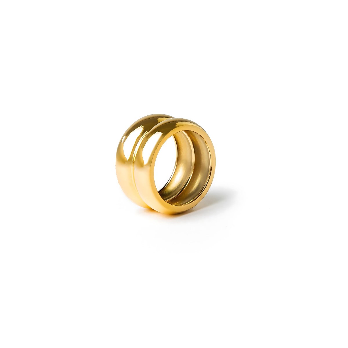 Ring Double Chunky 18K Gold-Plated in 18K gold-plated – Meiva ring