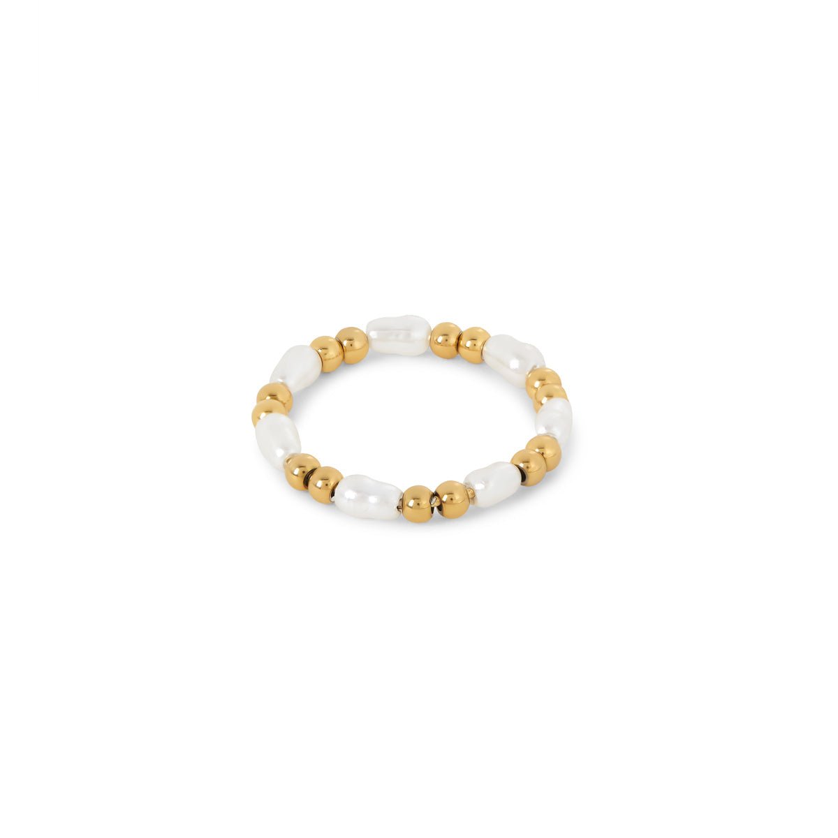 Ring Dress Pearl 18K Gold-Plated in 18K gold-plated, pearl – Meiva ring
