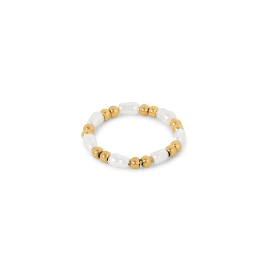 Ring Dress Pearl 18K Gold-Plated in 18K gold-plated, pearl – Meiva ring