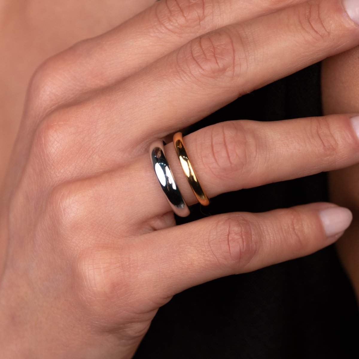 Ring Duality Adjustable Two-Tone Gold and Silver – Meiva ring view 5