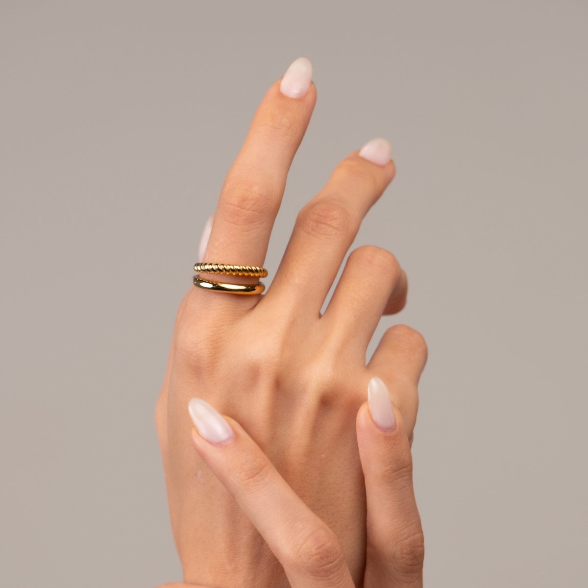 Ring Duo 18K Gold-Plated in 18K gold-plated – Meiva ring view 3