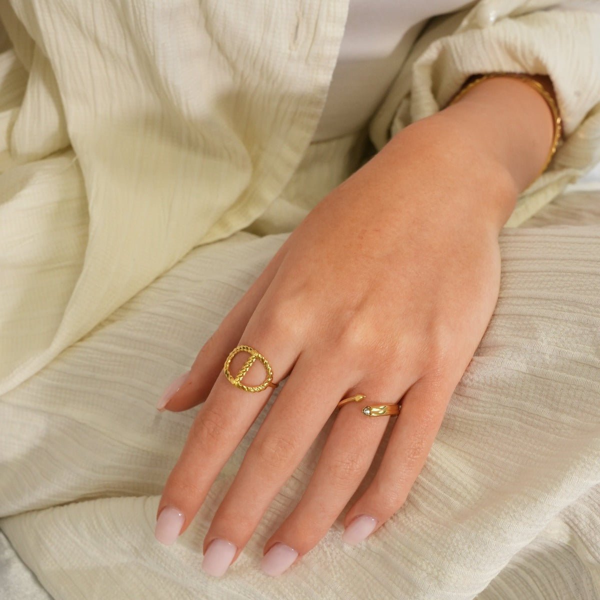 Ring Adjustable Eclat 18K Gold-Plated in 18K gold-plated – Meiva ring view 3