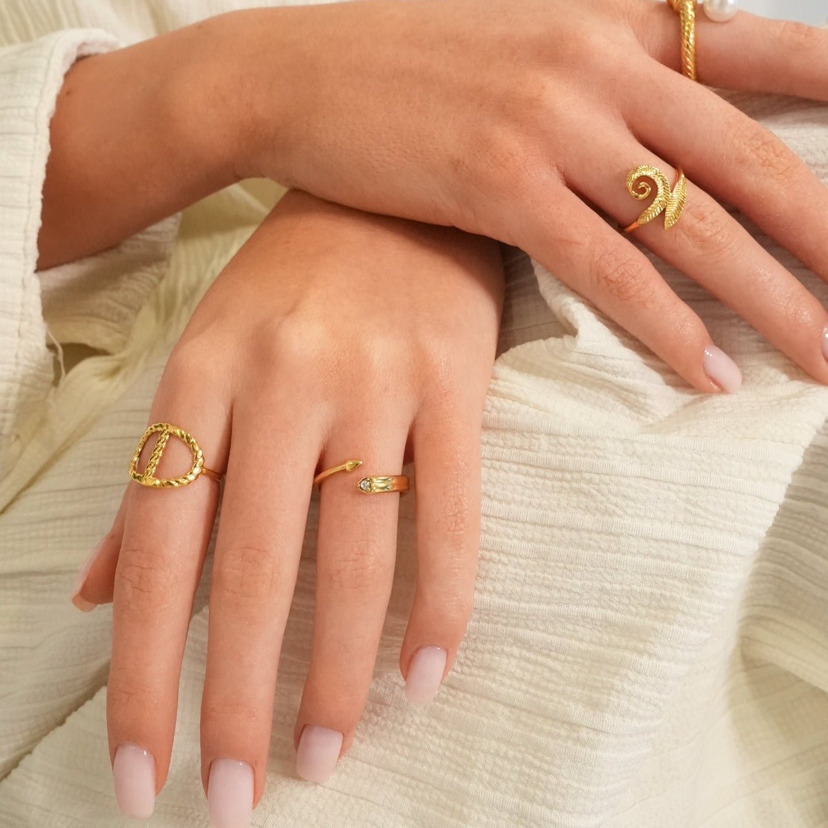 Ring Adjustable Eclat 18K Gold-Plated in 18K gold-plated – Meiva ring view 4