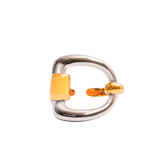 Ring Duo Link Adjustable Two-Tone Gold and Silver – Meiva ring