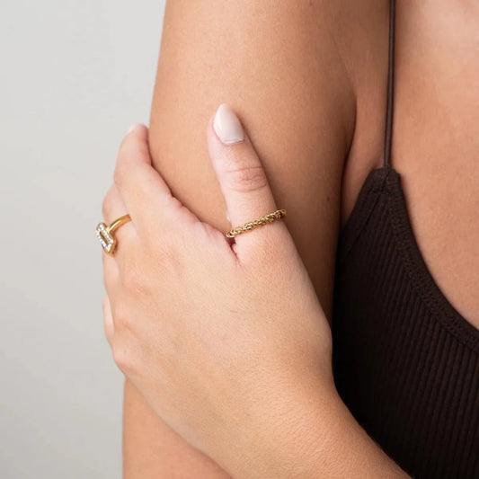 Ring Spiral 18K Gold-Plated in 18K gold-plated – Meiva ring view 2