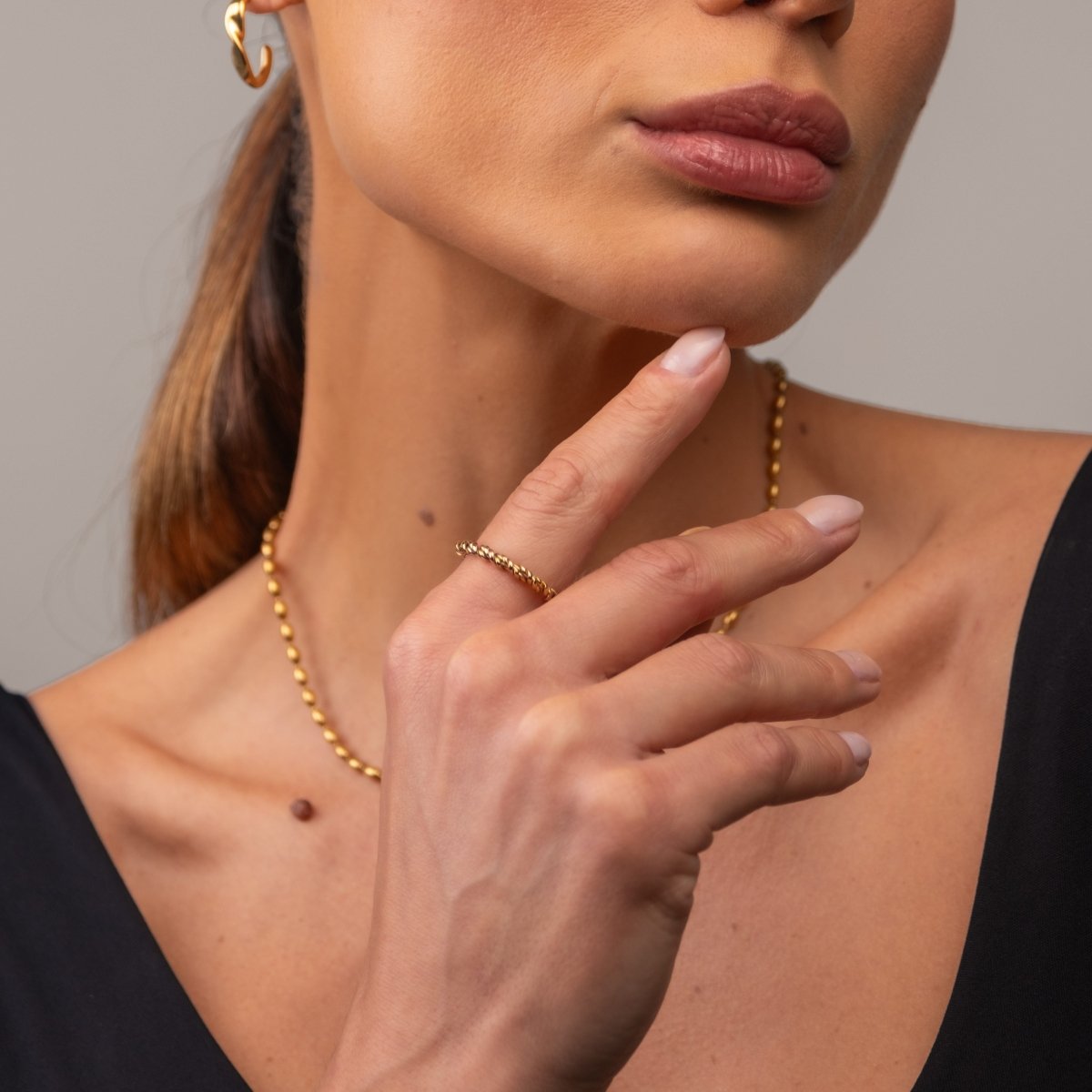 Ring Spiral 18K Gold-Plated in 18K gold-plated – Meiva ring view 3