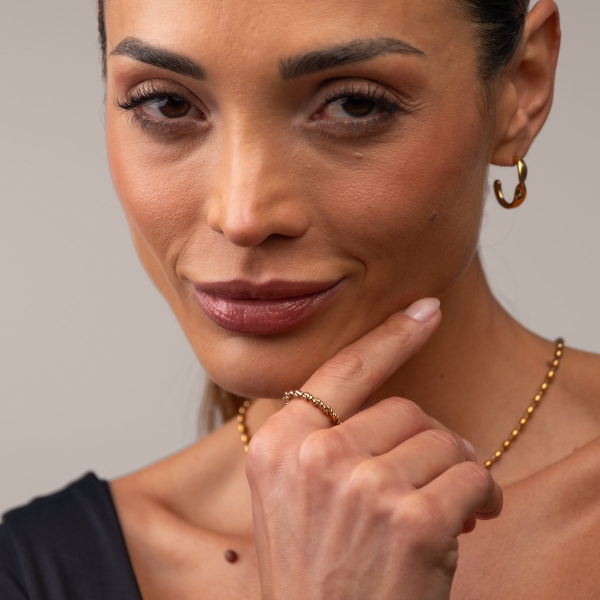 Ring Spiral 18K Gold-Plated in 18K gold-plated – Meiva ring view 4