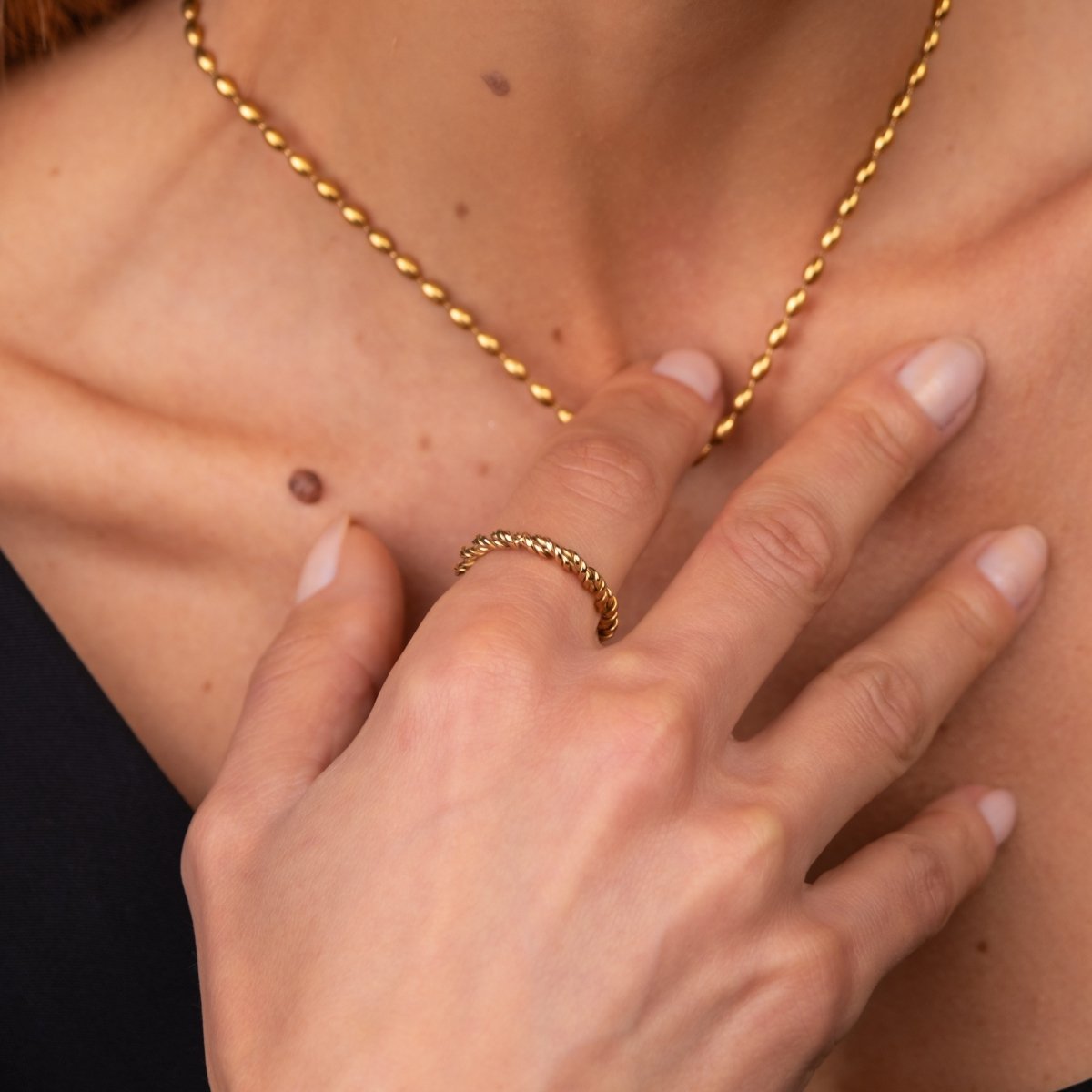 Ring Spiral 18K Gold-Plated in 18K gold-plated – Meiva ring view 5