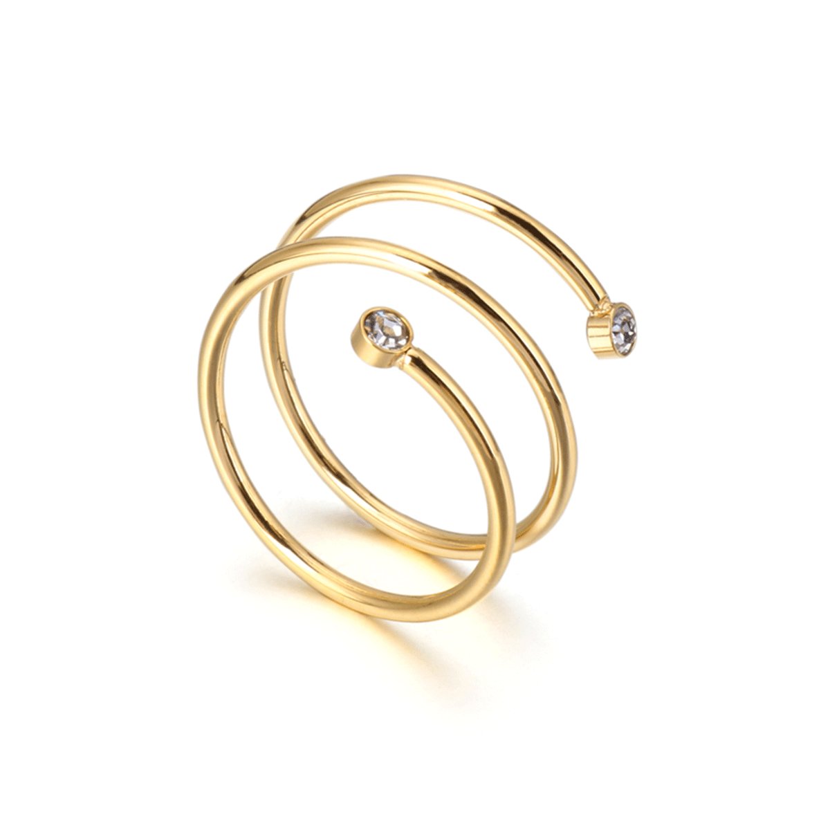 Ring Fine Spiral 18K Gold-Plated in 18K gold-plated – Meiva ring