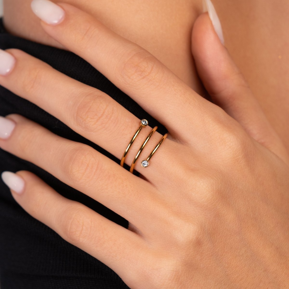 Ring Fine Spiral 18K Gold-Plated in 18K gold-plated – Meiva ring view 3