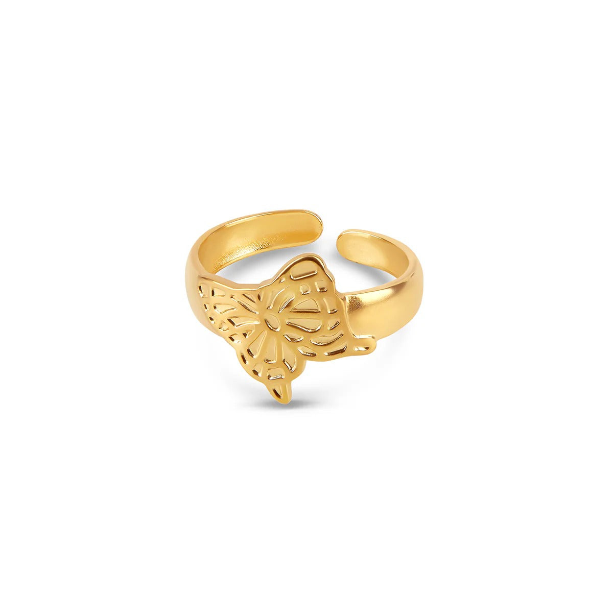 Ring Flora Adjustable 18K Gold Plated in 18K gold-plated – Meiva ring