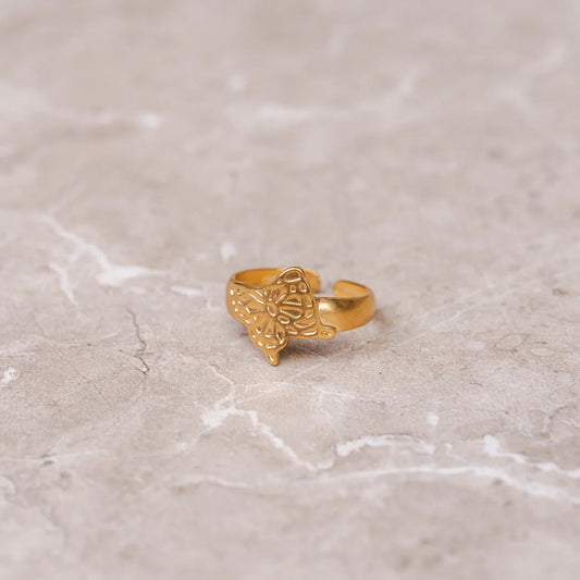 Ring Flora Adjustable 18K Gold Plated in 18K gold-plated – Meiva ring view 2