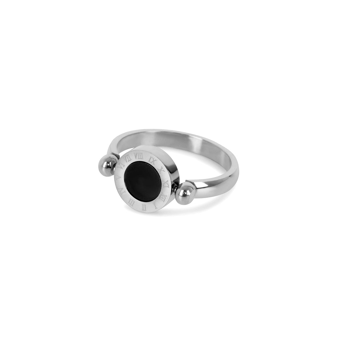 Ring Rotating Roman Numeral Silver – Meiva ring