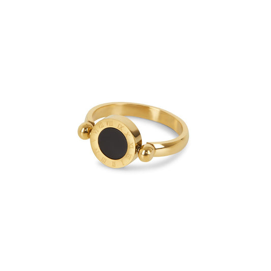Ring Rotating Roman Numeral 18K Gold Plated in 18K gold-plated – Meiva ring