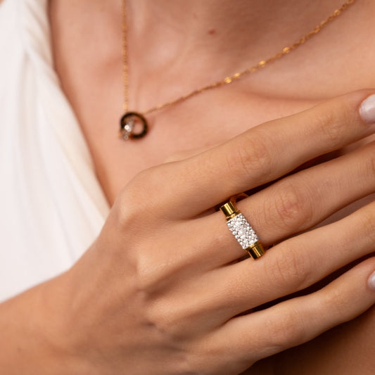 Ring Glitz Spinning 18K Gold-Plated in 18K gold-plated – Meiva ring view 2