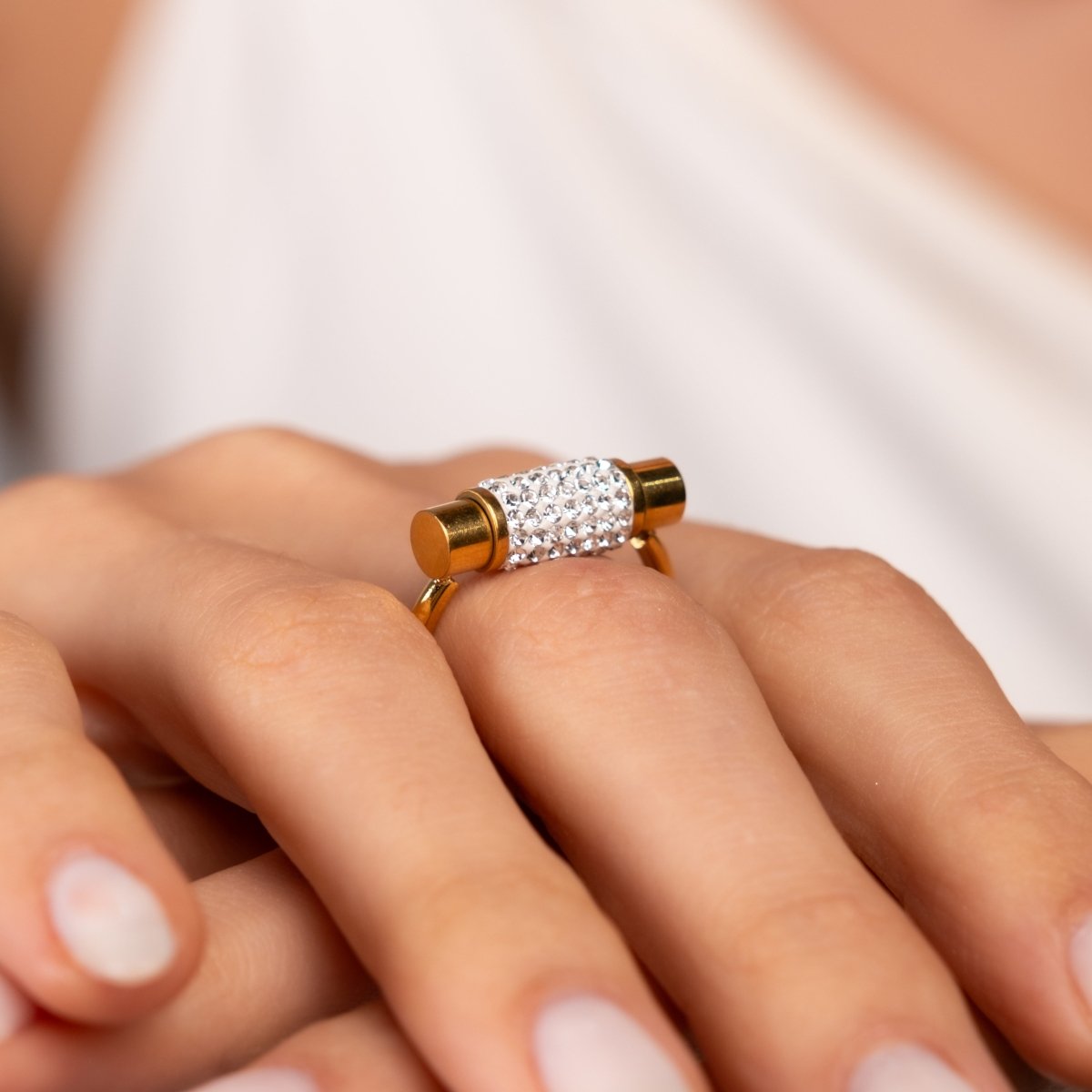 Ring Glitz Spinning 18K Gold-Plated in 18K gold-plated – Meiva ring view 3
