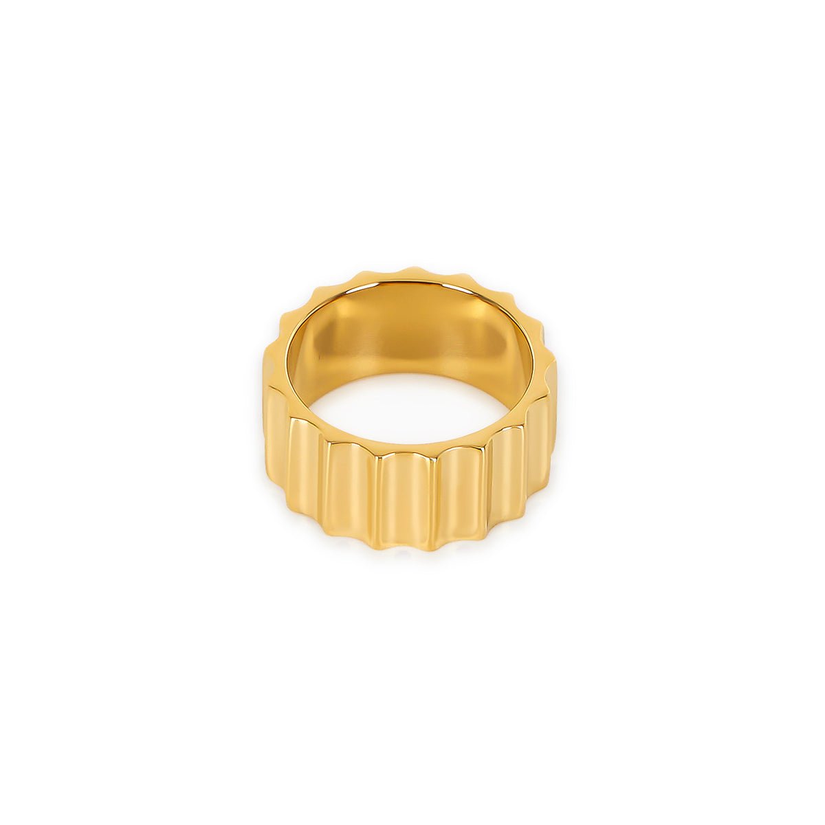 Ring Groove 18K Gold-Plated in 18K gold-plated – Meiva ring