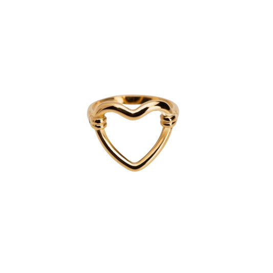 Ring Open Heart 18K Gold-Plated in 18K gold-plated – Meiva ring