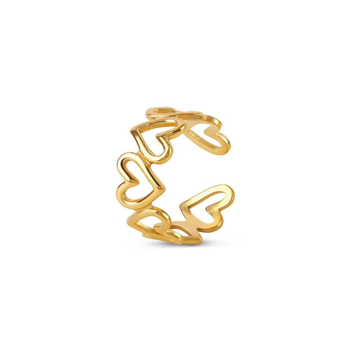 Ring Open Love Adjustable 18K Gold Plated in 18K gold-plated – Meiva ring
